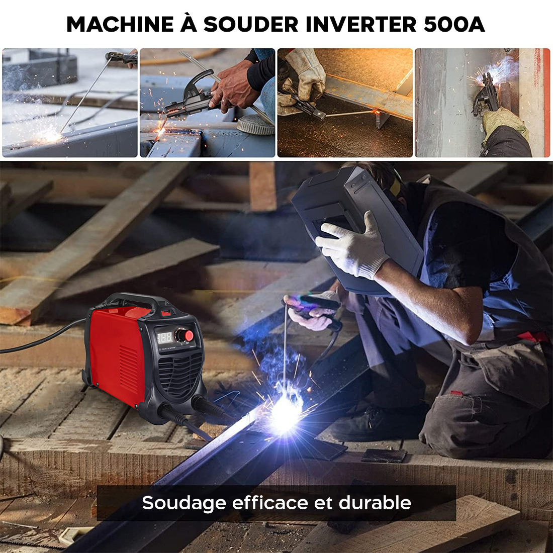 Machine à Soudure Inverter Soudure Électrique à Électrodes de 500Amp