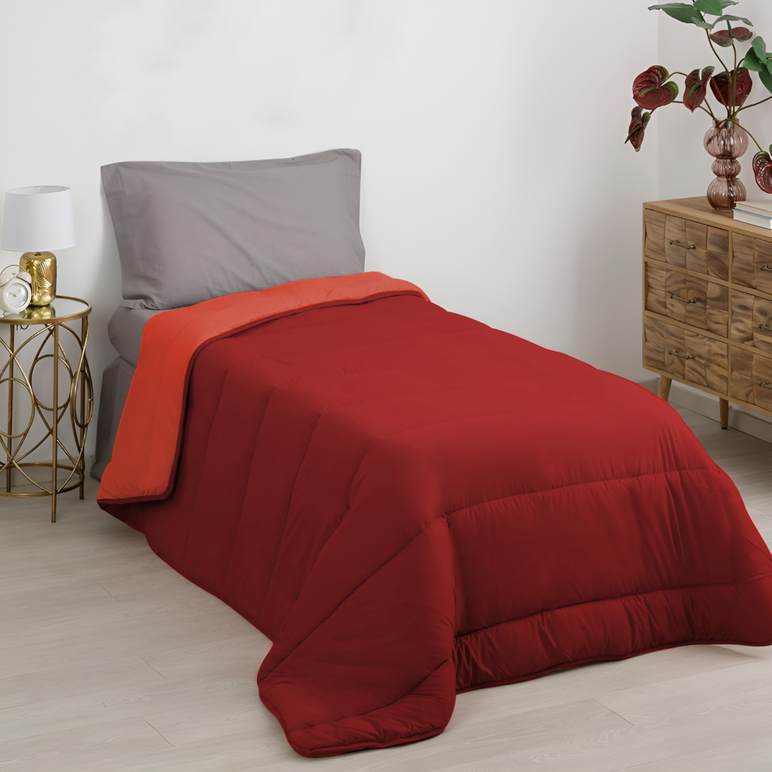 Couette simple d'hiver matelassée double face 170x260 cm Made in Italy