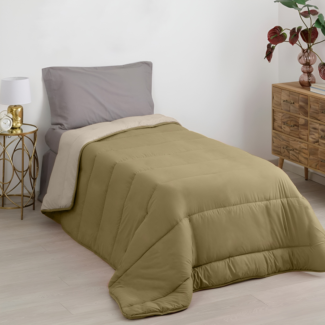 Couette simple d'hiver matelassée double face 170x260 cm Made in Italy