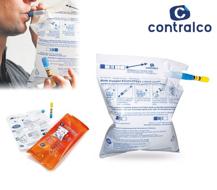 Lot de 3 Alcootest CONTRALCO fiable - réponse immédiate 