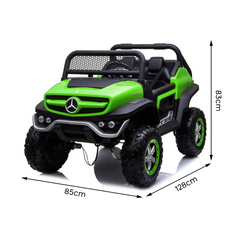 Voiture électrique LT972 Mercedes Unimog pour enfants, avec lumières et sons