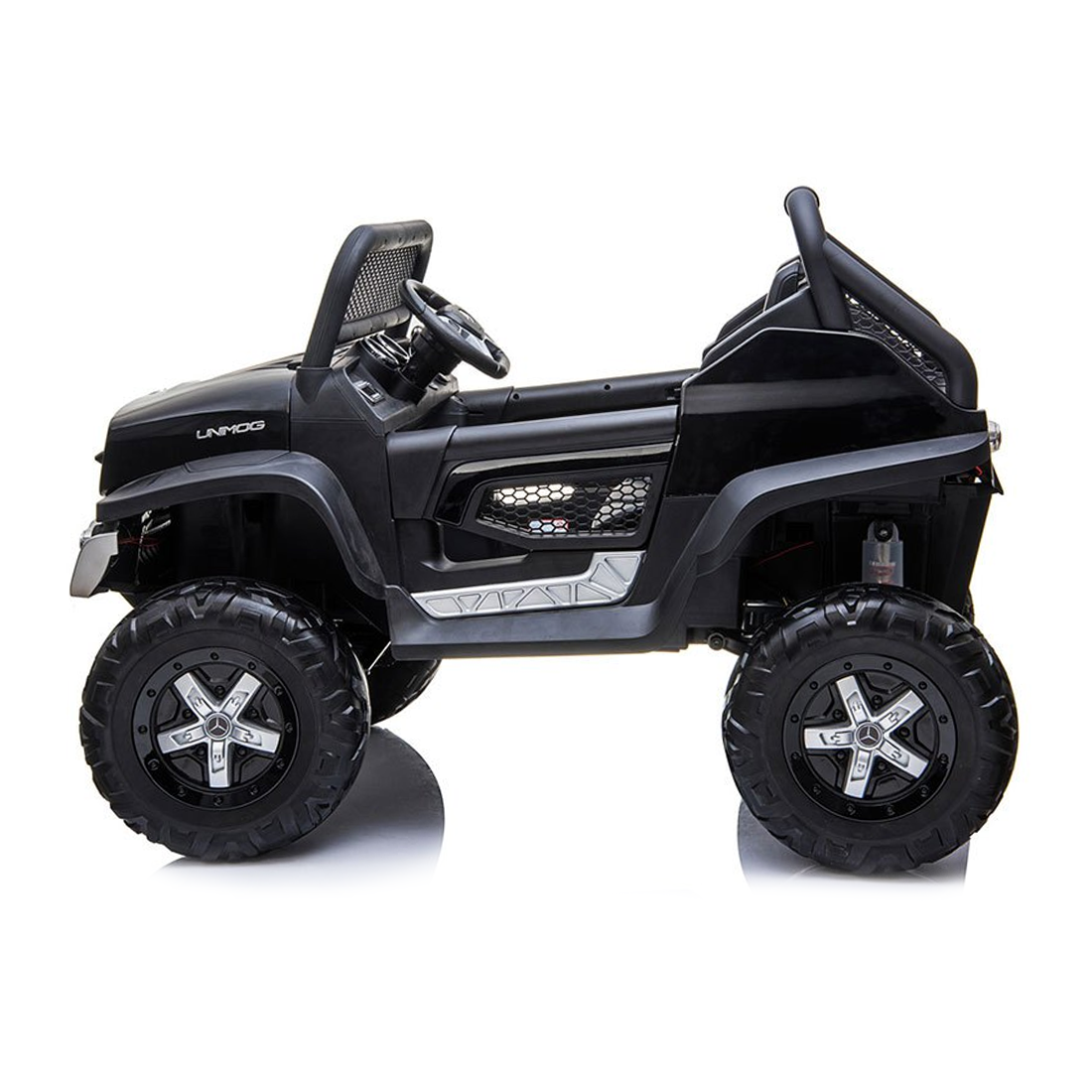 Voiture électrique LT972 Mercedes Unimog pour enfants, avec lumières et sons