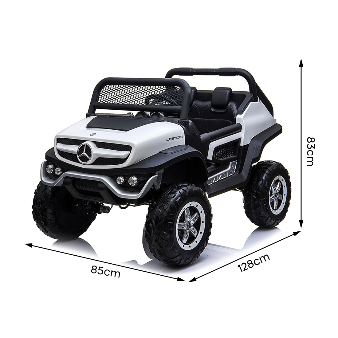 Voiture électrique LT972 Mercedes Unimog pour enfants, avec lumières et sons