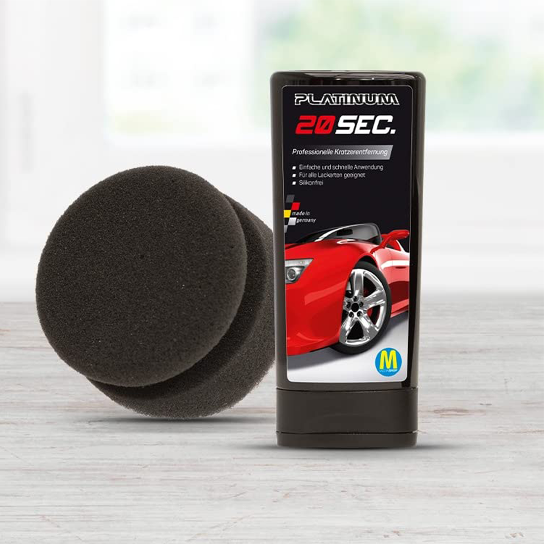 Rémover les Rayures Platinum Pâte Abrasive Auto 100ml avec Éponge