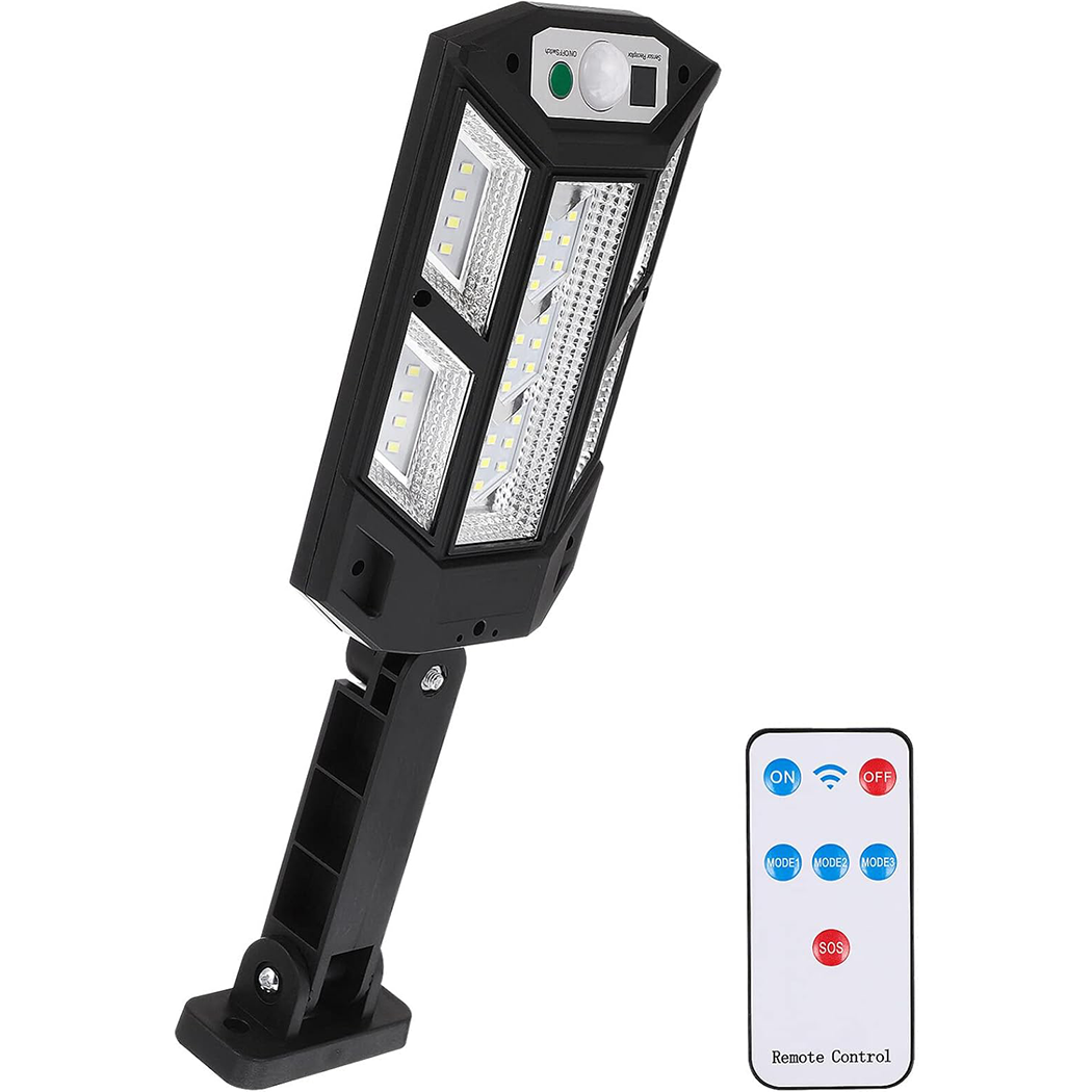 Lampe solaire PP-902T, capteur de mouvement, télécommande, 43 LED