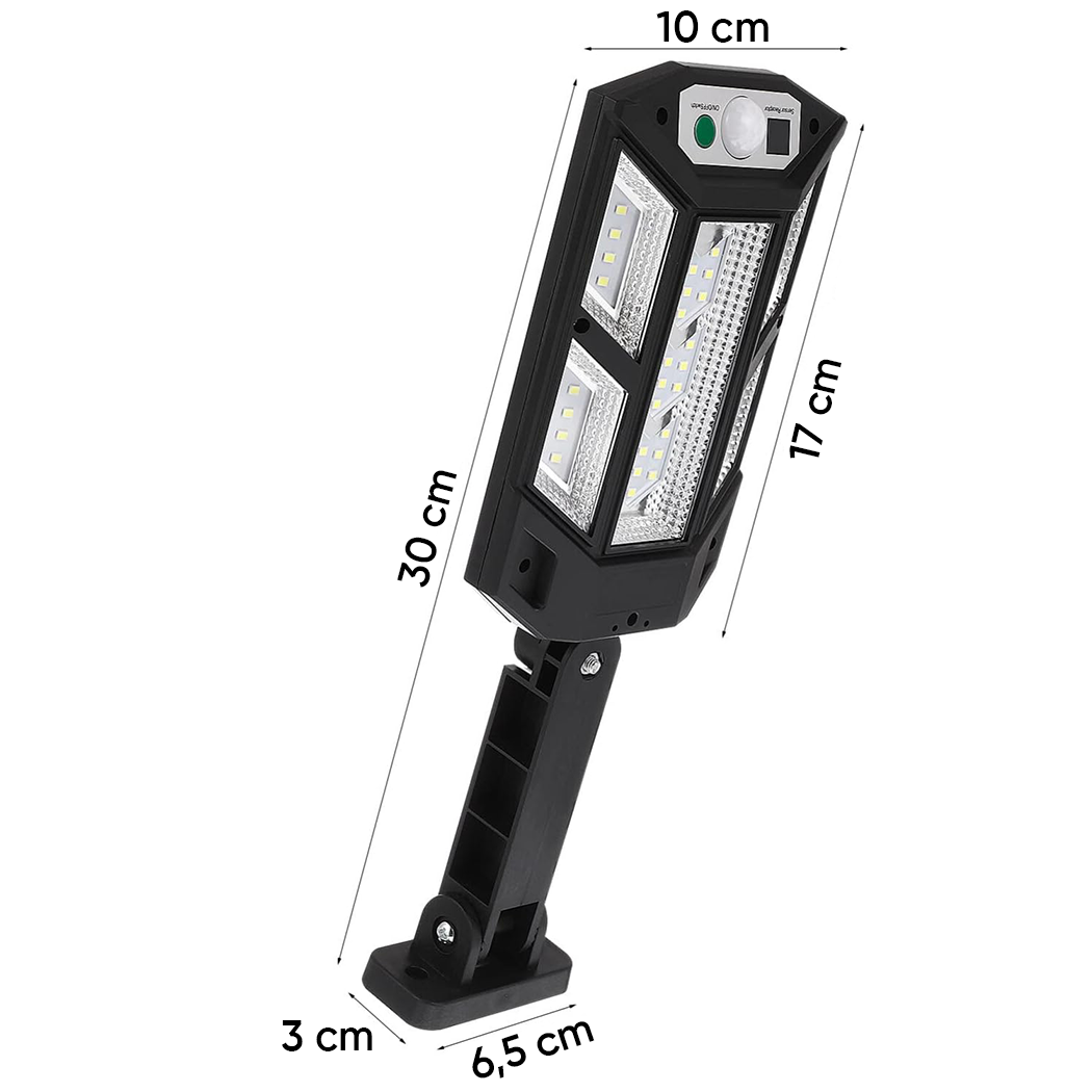 Lampe solaire PP-902T, capteur de mouvement, télécommande, 43 LED