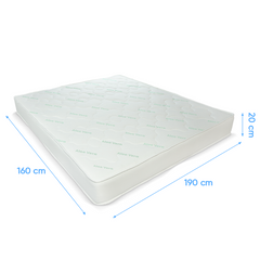 Matelas Double Dormi Bene respirant anti-allergique anti-acariens 160x190x20cm