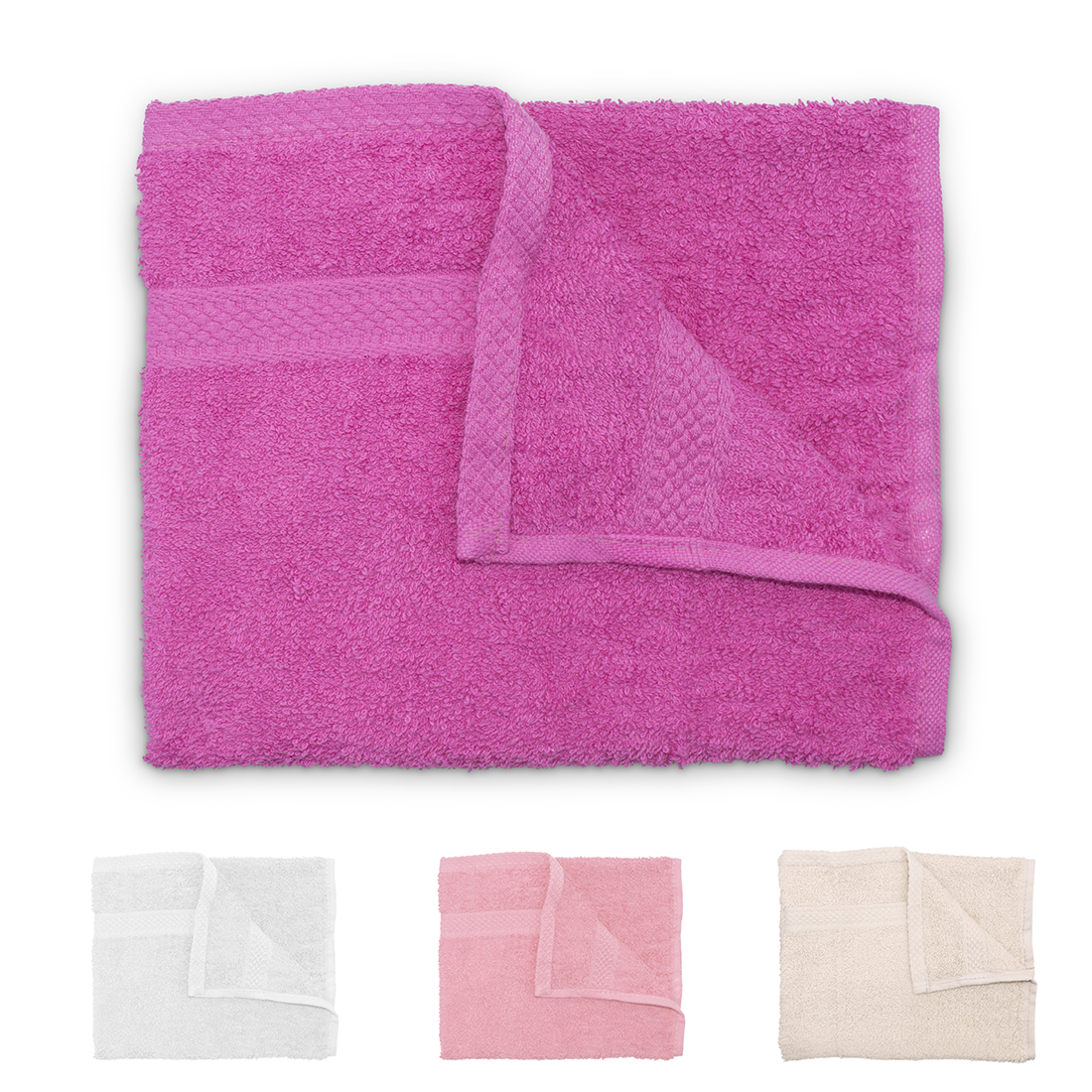 Ensemble de 8 serviettes : 4 pour le visage et 4 invités, en pur coton