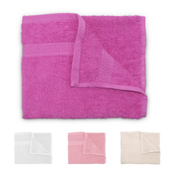 Ensemble de 8 serviettes : 4 pour le visage et 4 invités, en pur coton