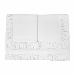 Ensemble lit double avec volant deux draps et deux taies d'oreiller avec volant