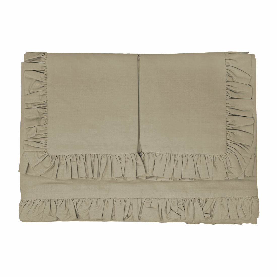 Ensemble lit double avec volant deux draps et deux taies d'oreiller avec volant