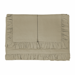 Ensemble lit double avec volant deux draps et deux taies d'oreiller avec volant