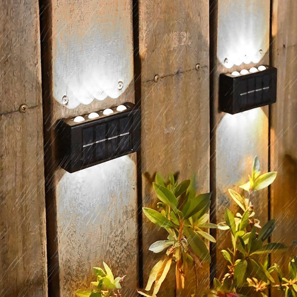 Applique Murale Solaire à 8 LED, Étanche, 2700K pour Extérieur