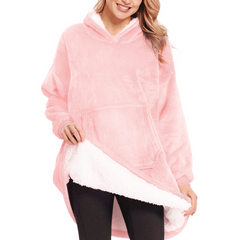 Sweat à capuche plaid oversize, manteau avec manches unisexe, taille unique