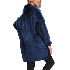 Sweat à capuche plaid oversize, manteau avec manches unisexe, taille unique