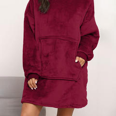 Sweat à capuche plaid oversize, manteau avec manches unisexe, taille unique