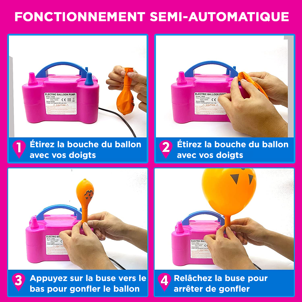 Gonfleur de Ballons Électrique Pompe pour Fêtes avec Deux Modes Portable