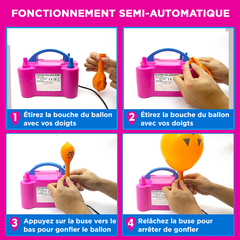 Gonfleur de Ballons Électrique Pompe pour Fêtes avec Deux Modes Portable