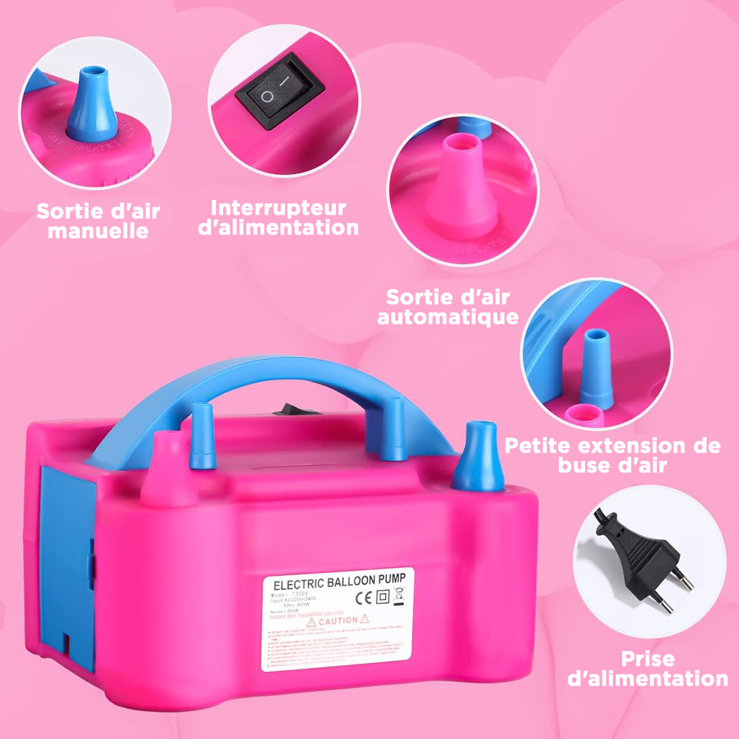 Gonfleur de Ballons Électrique Pompe pour Fêtes avec Deux Modes Portable