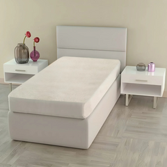 Topper Matelas Simple LOLA Protège-matelas Une Place Effet Laine 85x200cm
