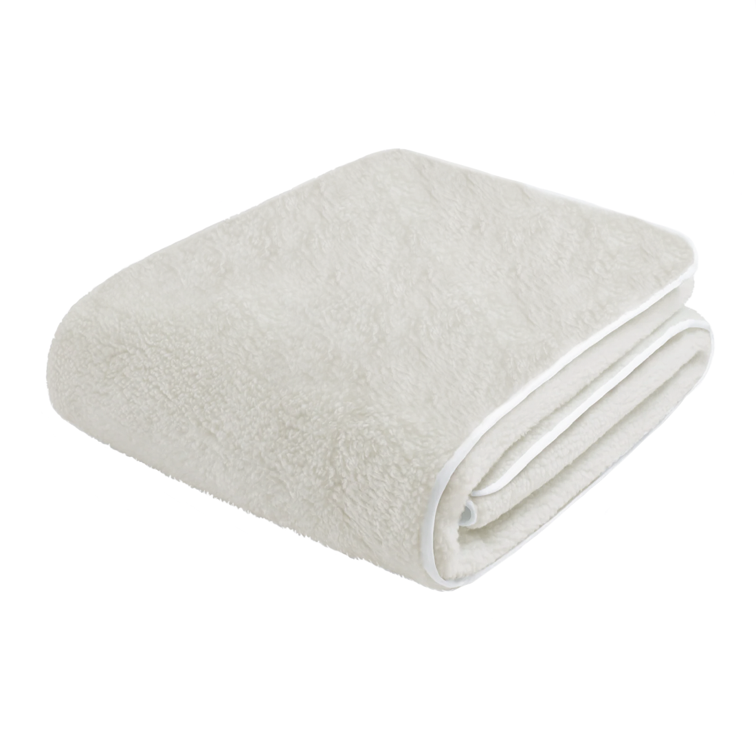 Topper Matelas Simple LOLA Protège-matelas Une Place Effet Laine 85x200cm
