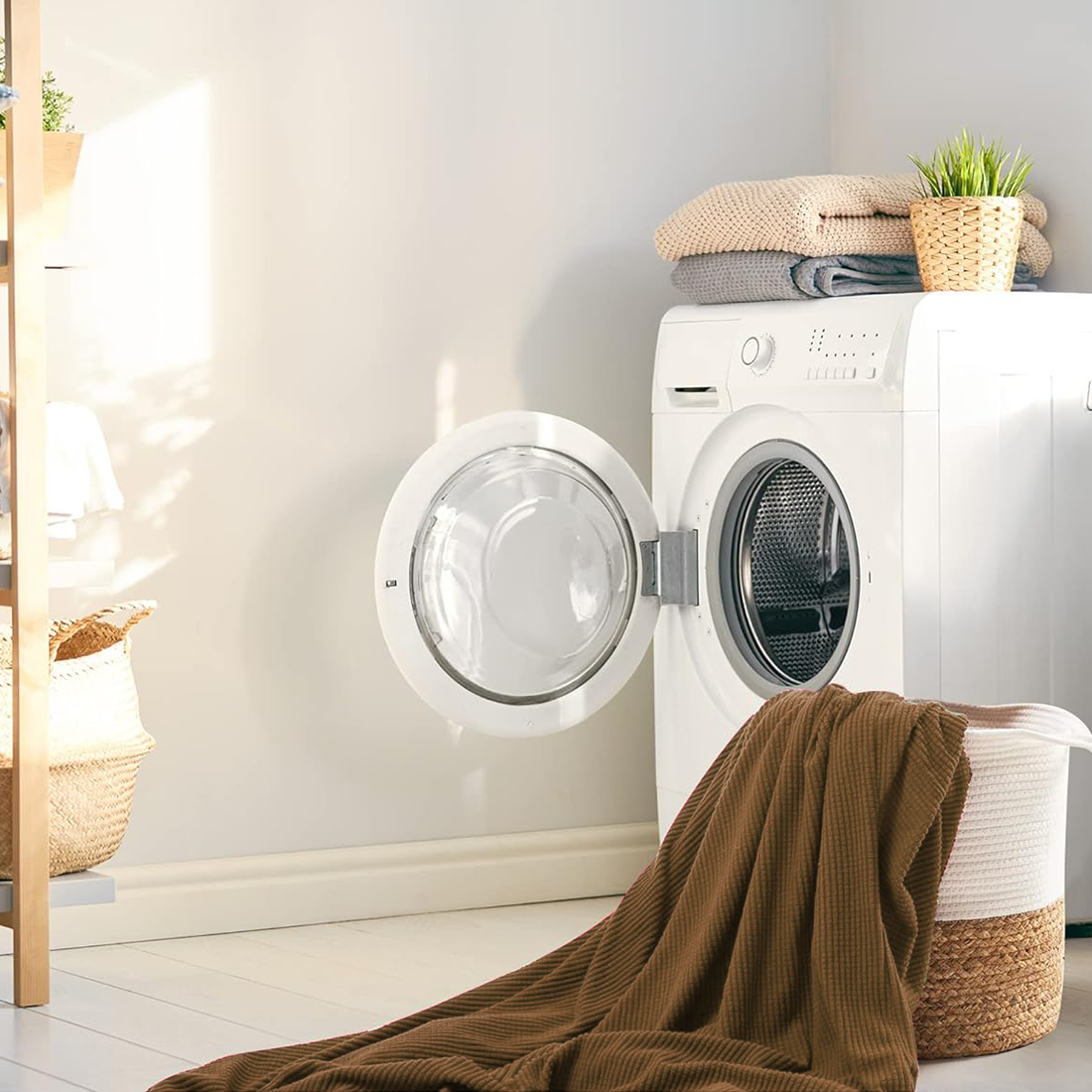 Housse de canapé 4 places avec élastique, unie, anti-taches, en tissu piqué