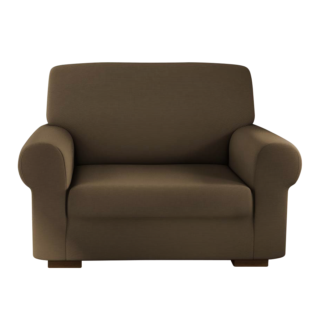 Housse de fauteuil 1 place avec élastique, unie, antimacchia, tissu piqué