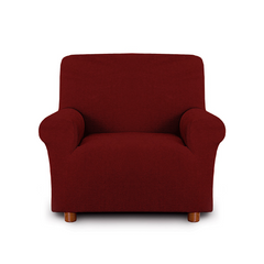 Housse de fauteuil 1 place avec élastique, unie, antimacchia, tissu piqué