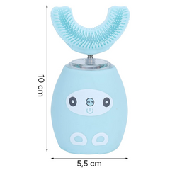 Brosse à dents électrique pour enfants en silicone doux, nettoyage à 360°