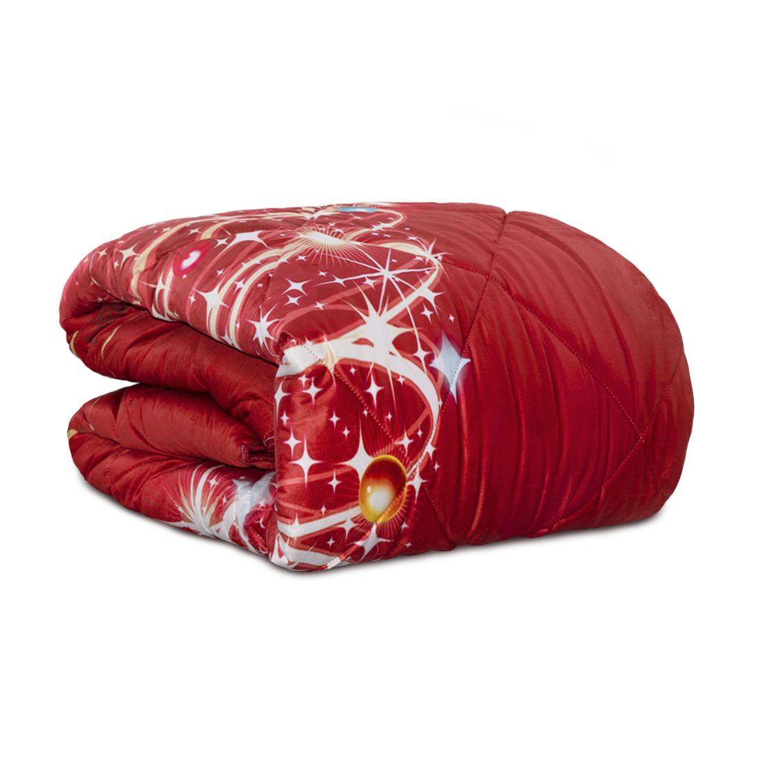 Couette matrimoniale en velours, impression numérique de Noël, édredon d'hiver