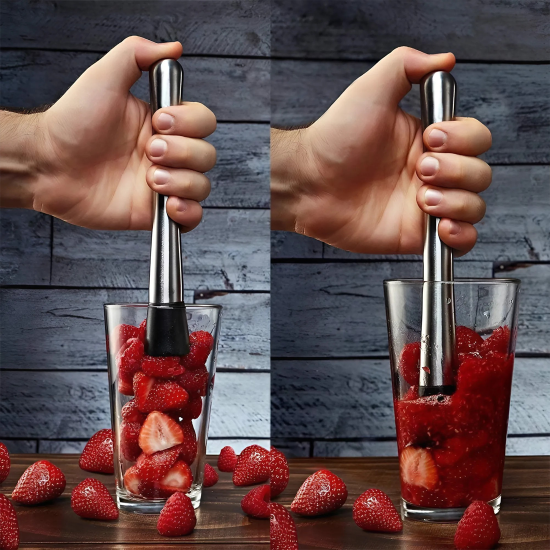 Set de Cocktail 8 Pièces Shaker en Acier 750ml Kit de Barman Professionnel
