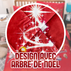 Couette matrimoniale en velours, impression numérique de Noël, édredon d'hiver