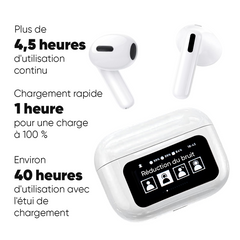 Écouteurs A9 Pro Bluetooth 54 sans fil affichage LED tactile son HI FI