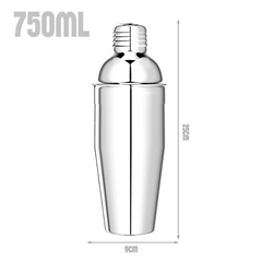 Set de Cocktail 8 Pièces Shaker en Acier 750ml Kit de Barman Professionnel