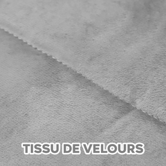 Couette Matrimoniale Velours Duvet Double Face Uni avec Housse de Tête