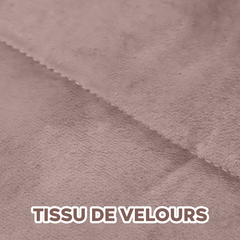 Couette Matrimoniale Velours Duvet Double Face Uni avec Housse de Tête