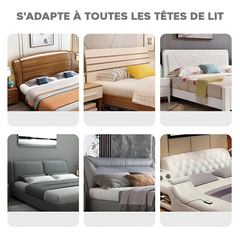 Couette Matrimoniale Velours Duvet Double Face Uni avec Housse de Tête