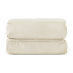 Couette Matrimoniale Velours Duvet Double Face Uni avec Housse de Tête