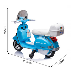 Moto Électrique Scooter pour Enfants LT960 Vespa PX150 Full Napoli avec Top Case