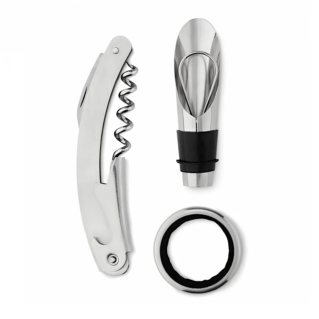 Porte-bouteilles de vin en simili cuir 4 places avec accessoires ouvre-bouteille
