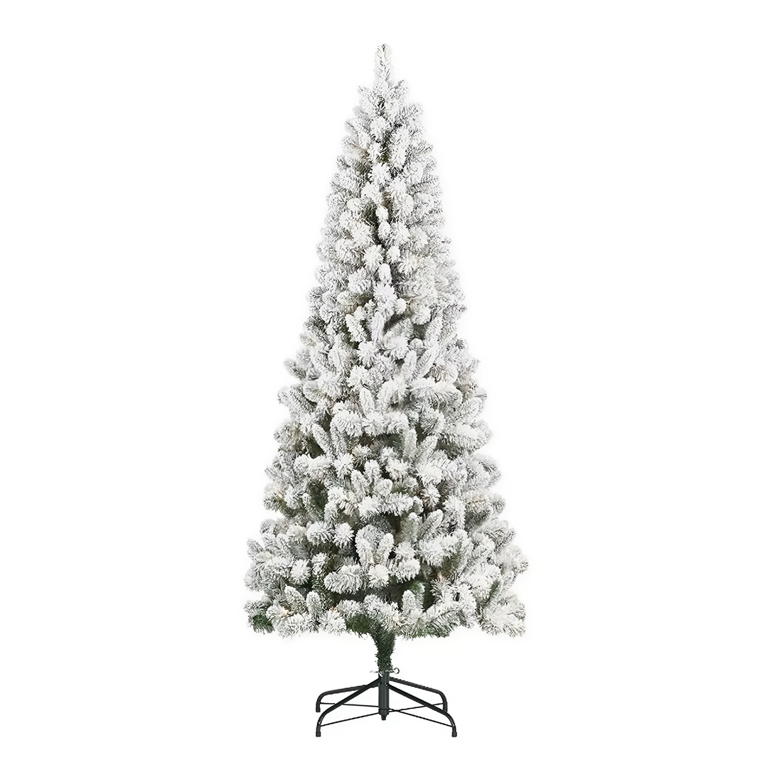 Sapin de Noël MONTEROSA enneigé 210H, 882 branches, effet neige, base en métal