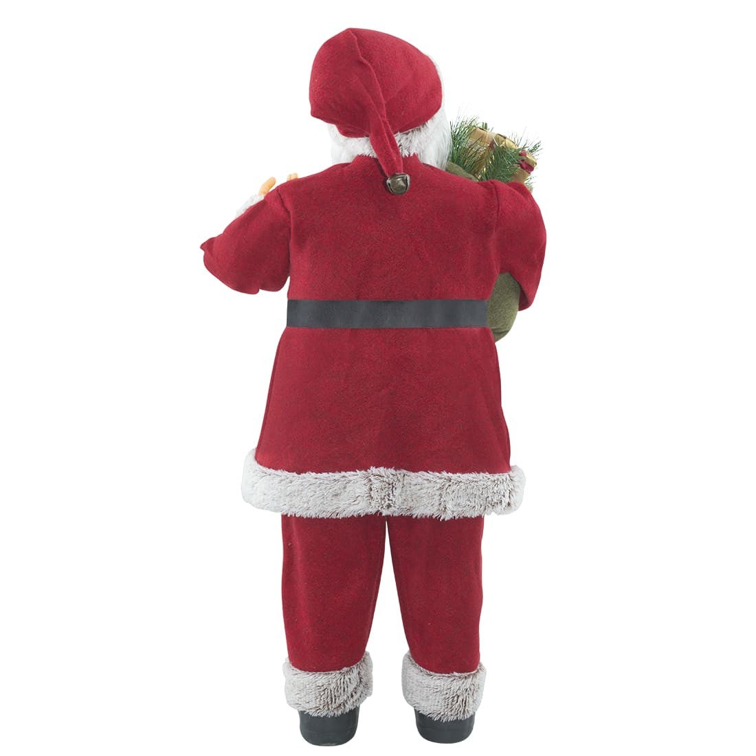 Père Noël 144410 Costume Rouge et Gris Décoration de Noël 90H cm