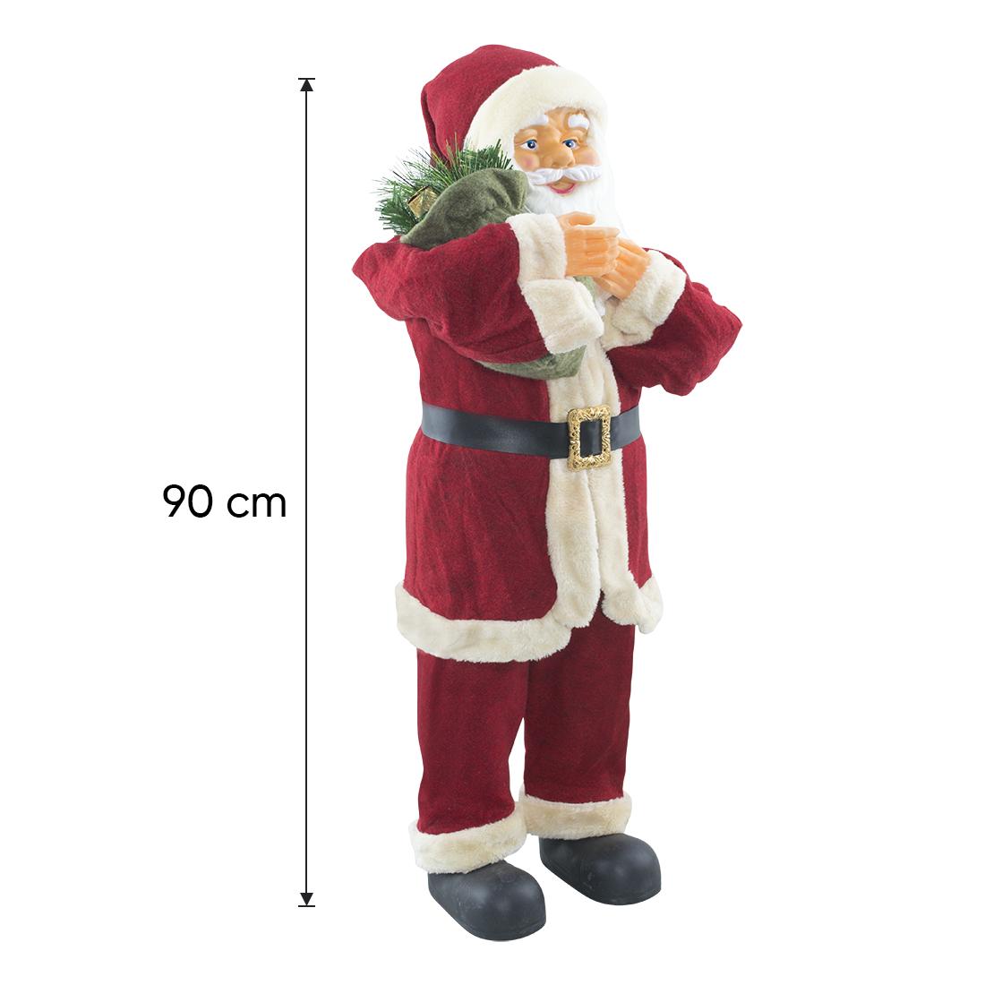 Père Noël Costume Rouge et Crème 144411 Décoration de Noël Ornement de 90H cm