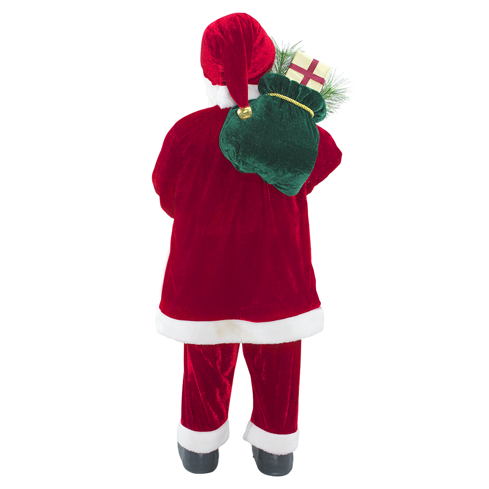 Père Noël avec Tenue Rouge 144413 Décoration de Noël Ornement de 90H cm.