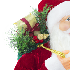 Père Noël avec Tenue Rouge 144413 Décoration de Noël Ornement de 90H cm.