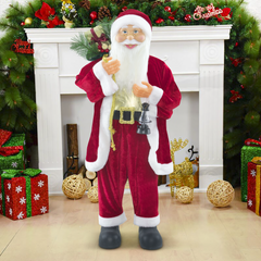 Père Noël avec Tenue Rouge 144413 Décoration de Noël Ornement de 90H cm.