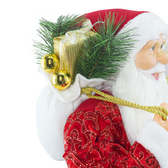 Père Noël en Habit Rouge avec Paillettes 144416 Décoration de Noël 90H cm
