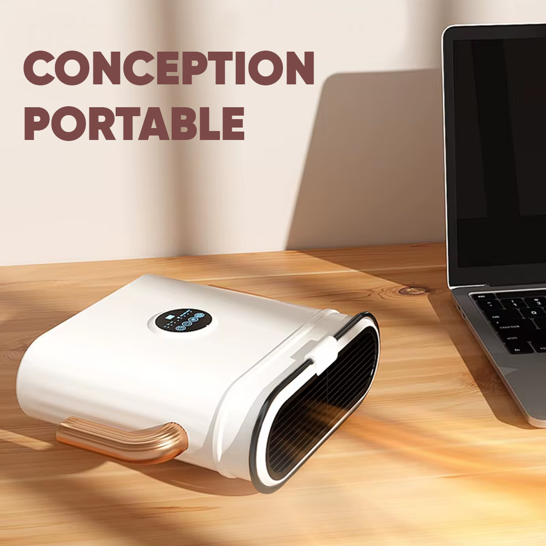Convecteur électrique 2600W Chauffage portable Fonction chaleur et ventilation