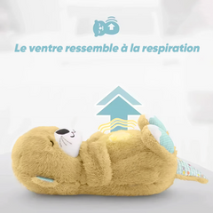 Peluche Loutre Respirant avec Musique et Lumières Apaisantes pour Bébés