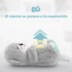 Peluche Loutre Respirant avec Musique et Lumières Apaisantes pour Bébés